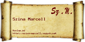 Szina Marcell névjegykártya