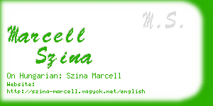 marcell szina business card